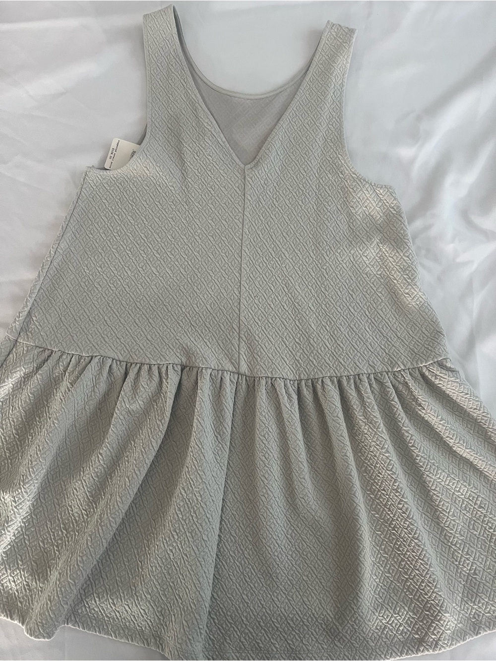 Free people drop waist knit mini dress in grey - Picture 2 of 9